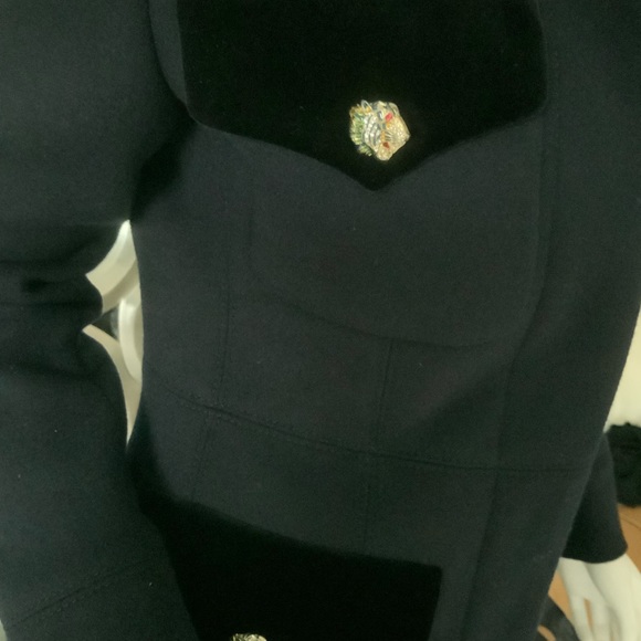 NWT GUCCI Velvet Trim Wool Coat Size 38 $4,800.00 - Picture 5 of 8